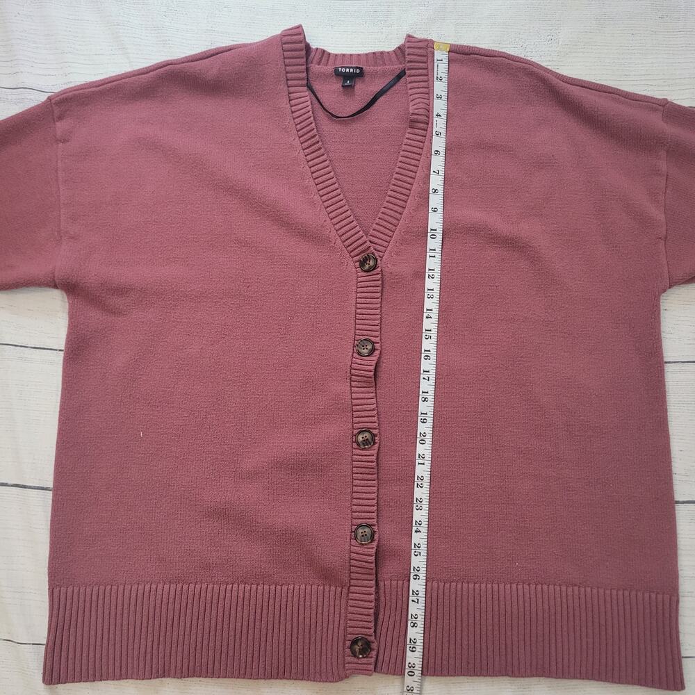 Torrid Size 4 Button Down Drop Shoulder Boyfriend… - image 4